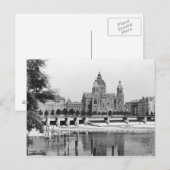 1910年のミュンヘンのイサール川 ポストカード (正面/裏面)