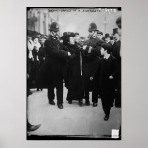 1910年のロンドン・イングランドでのサファゲットの逮捕 ポスター