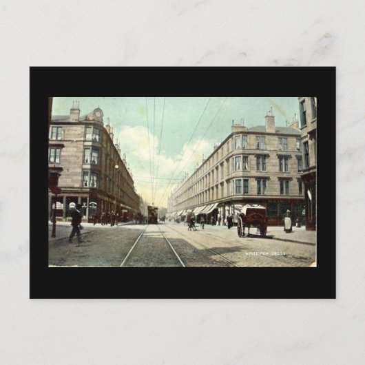 1910年の旧葉書、グラスゴー、ホワイトインチ十字 ポストカード (正面)