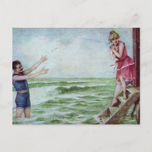 1910年の水着を恐れてはいけない ポストカード (正面)