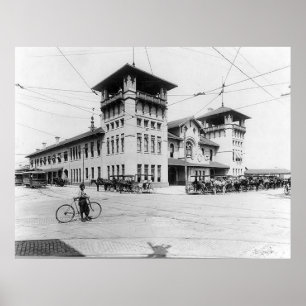 1910年の連合場所のチャールストンSCのプリント ポスター
