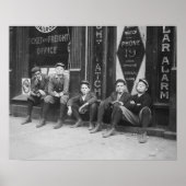 1910年の電報伝令。ヴィンテージ写真 ポスター (正面)