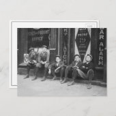 1910年の電報通信使 ポストカード (正面/裏面)