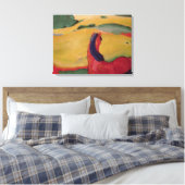 1910年の風景の中の馬 キャンバスプリント (インサイチュ (寝室))