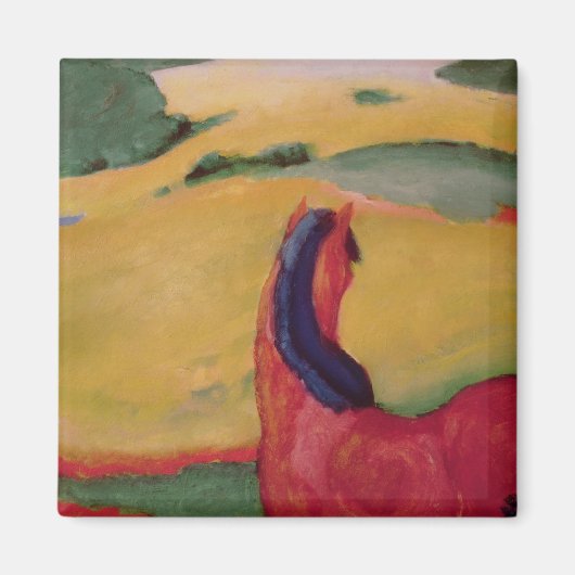 1910年の風景の中の馬 マグネット (正面)