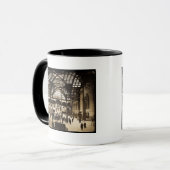 1910年のPennの場所NYCの幻灯のスライドのセピア色 マグカップ (正面左)