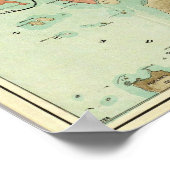 1910年グランドトランクパシフィック鉄道地図 ポスター (角)