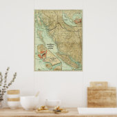 1910年グランドトランクパシフィック鉄道地図 ポスター (キッチン)