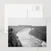 1910年ナイアガラ川を渡る列車 ポストカード (正面/裏面)