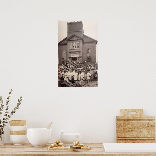 1910年ニューヨークのアビシニアン・バプテスト教会の写真 ポスター (キッチン)