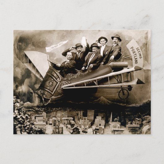 1910年ポートランド上空 ポストカード (正面)