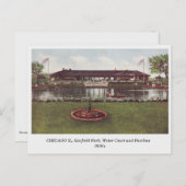 1910年代のウォーターコート、ガーフィールド・パーク、シカゴILビュー ポストカード (正面/裏面)