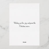 1910年代のサンタへの手紙を持つ子供のゴールド ヴィンテージ 箔シーズンカード (裏面)