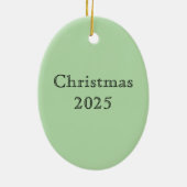 1910年代のファッションイラストレーションレディ&ペキンゲズドッグ セラミックオーナメント (裏面)