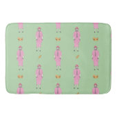 1910年代のファッションイラストレーションレディ&ペキンゲズドッグ バスマット (正面)