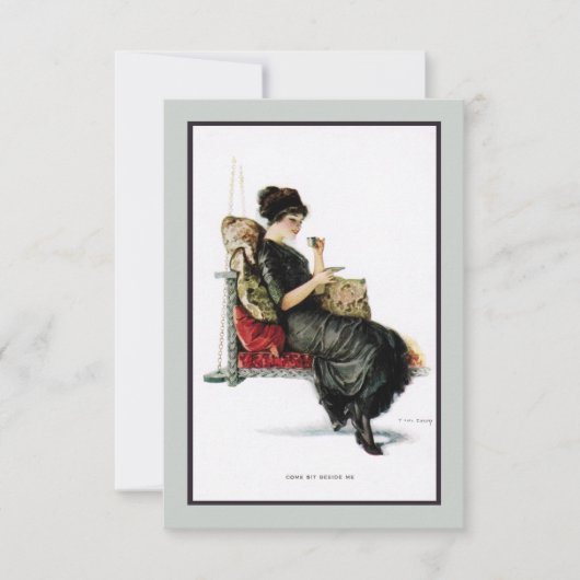 1910年代のポーチの振動茶パーティの招待状 招待状 (正面)