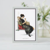 1910年代のポーチの振動茶パーティの招待状 招待状 (スタンド正面)