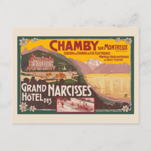 1910年代のChamby sur Montreux Vintage Poster ポストカード