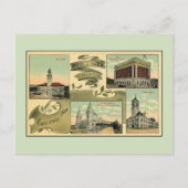 1910年代のWorcester MAからのヴィンテージの挨拶 ポストカード (正面)