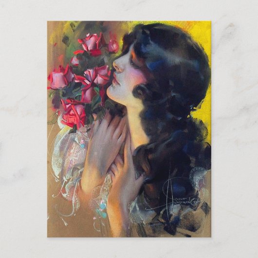 1910年頃の夢のバラ ポストカード (正面)