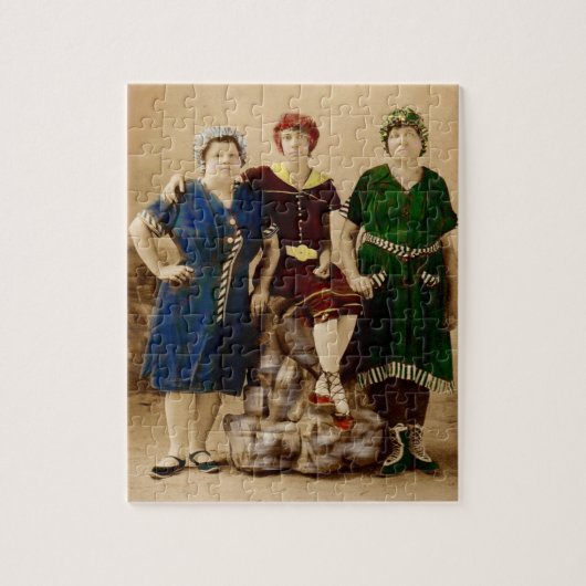 1910年頃アトランティックシティ入浴美しいRPPC ジグソーパズル (縦)