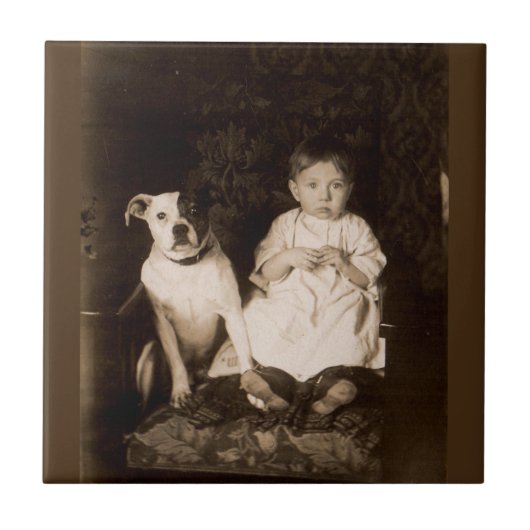 1910年頃ピットブルベビーRPPC タイル (正面)