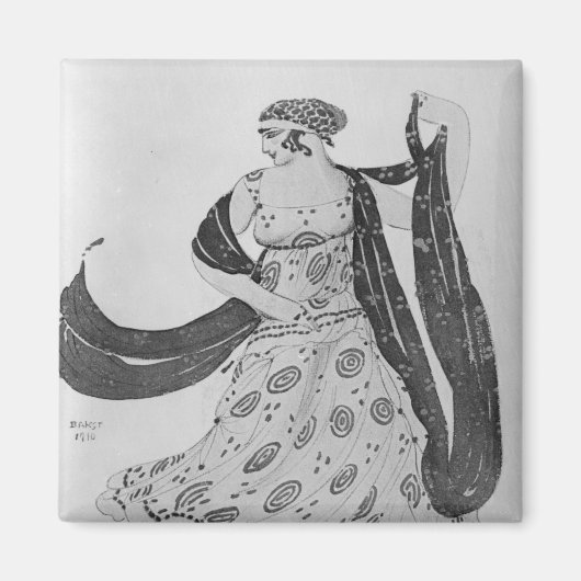 1910年「クレオパトラ」の衣装デザイン マグネット (正面)