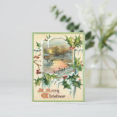 1910年 ビンテージ クリスマス ホーリー ポストカード (スタンド正面)