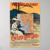 1910年 ファーネス鉄道 イングランド 湖水地方の旅 ポスター (正面)