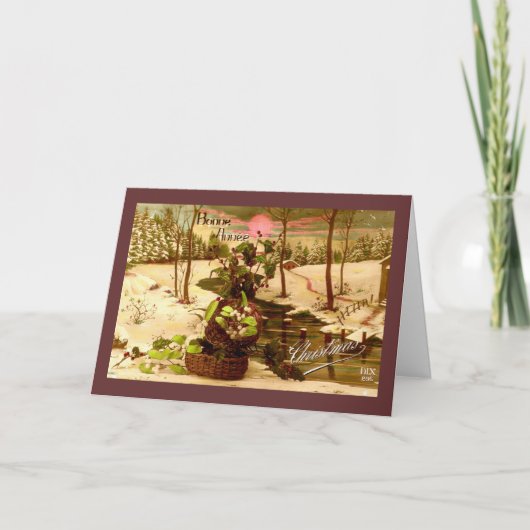 1910年　良いお年を　フランスの新年の挨 シーズンカード (正面)