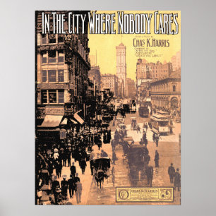 1910年Nobody楽譜を手に入れ気にない街 ポスター