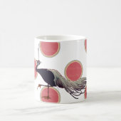 1910装飾的なアールヌーボーの鳥のmut コーヒーマグカップ (中央)