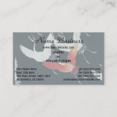 1910-1920無数の鶴のある振袖飛んでいる。 名刺 (正面)