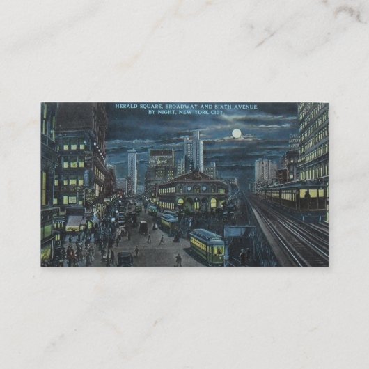 1910 NYヘラルドスクエアブロードウェイ&6th Ave. 名刺 (正面)
