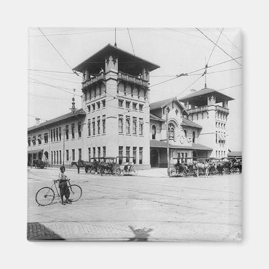 1910 Union Station Charleston SCマグネット マグネット (正面)