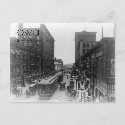 1910 View of Downtown Des Moinesポストカード ポストカード (正面)