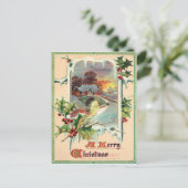 1910 Vintage Christmas Holly ポストカード (スタンド正面)