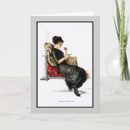 1910sポーチスイングフリートグリーティングカード カード (正面)