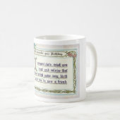 1910S誕生日あいさつ葉書アート コーヒーマグカップ (正面右)