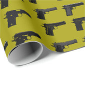 1911ガンシルエットパターンターゲットスポーツ ラッピングペーパー (ロールコーナー)