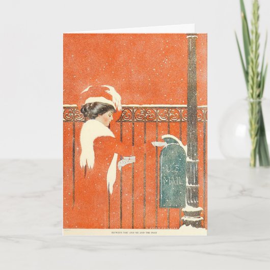 1911コールズフィリップスクリスマスイラストレーションホリデーカード シーズンカード (正面)