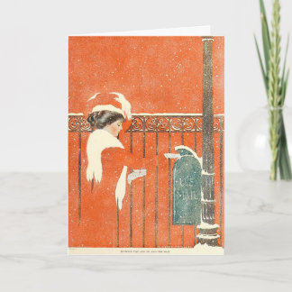 1911コールズフィリップスクリスマスイラストレーションホリデーカード シーズンカード