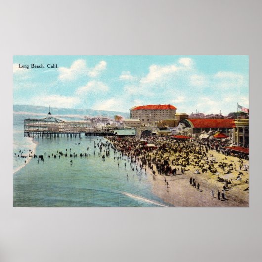 1911ヴィンテージロングビーチカリフォルニアアミューズメントパーク ポスター (正面)
