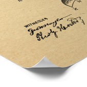 1911ヴィンテージ飛行機特許スケッチプリント ポスター (角)