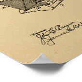 1911ヴィンテージ飛行機特許スケッチプリント ポスター (角)