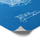 1911ヴィンテージ飛行機特許スケッチプリント ポスター (角)