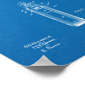 1911子馬ブラウニングガン特許美術スケッチプリント ポスター (角)