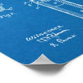 1911子馬ブラウニングガン特許美術スケッチプリント ポスター (角)