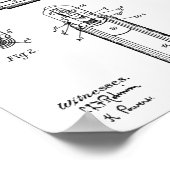 1911子馬ブラウニングガン特許美術スケッチプリント ポスター (角)