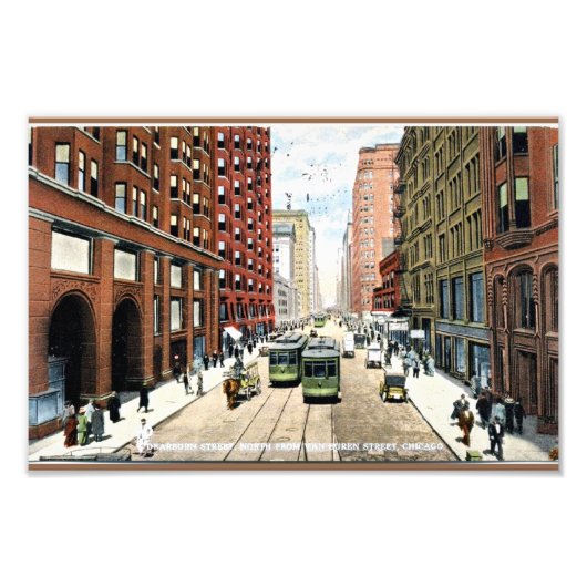 1911年イリノイ州シカゴのディアボーン通り フォトプリント            (正面)